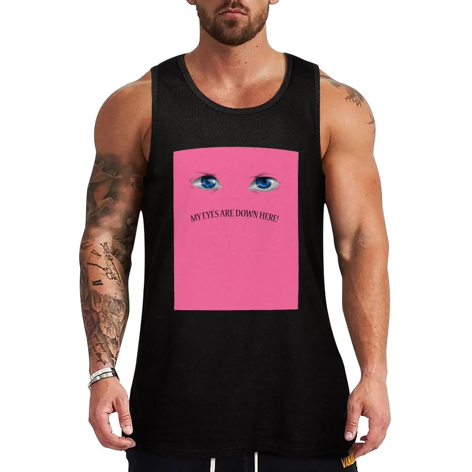 My eyes are down here! Tank Top Sports Tank Top Moisture Wicking Quick Dry Shirt