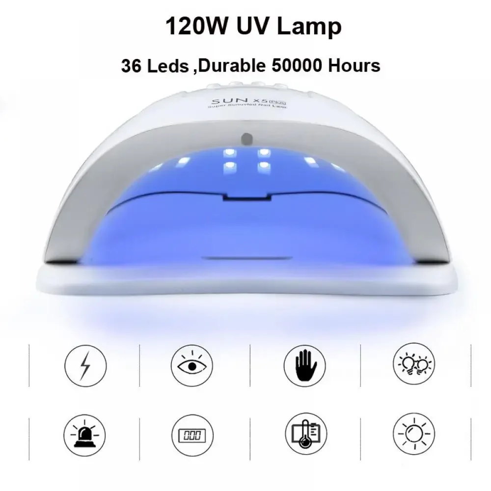 New SunX5 Plus UV LED Lamp For Nail Manicure 36 LEDs Professional Gel Polish Drying Lamps With Timer Auto Sensor Equipment Tool