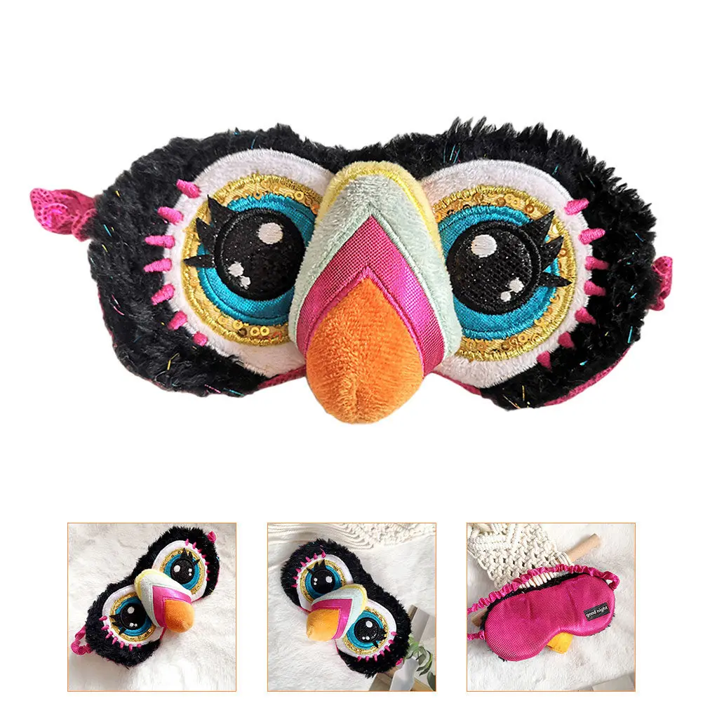 

Toucan Eye Mask Cute Animal Pattern Sleep Mask for Kids Women Night Sleepovers Comfortable Eye Cover for Sleeping