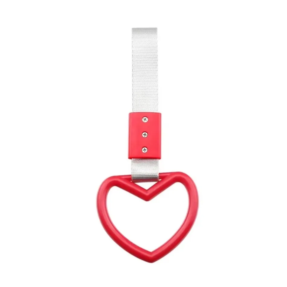 1pc Train Bus Handle Hand Strap Drift Charm Strap Drift Auto Accessories Car Styling Car Heart Straps Front Tow Hook 1PC