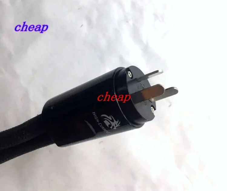 Dragon high current with low Z / noise dissipation 3-Pole AC power supply power cord US and EU Schuko plug