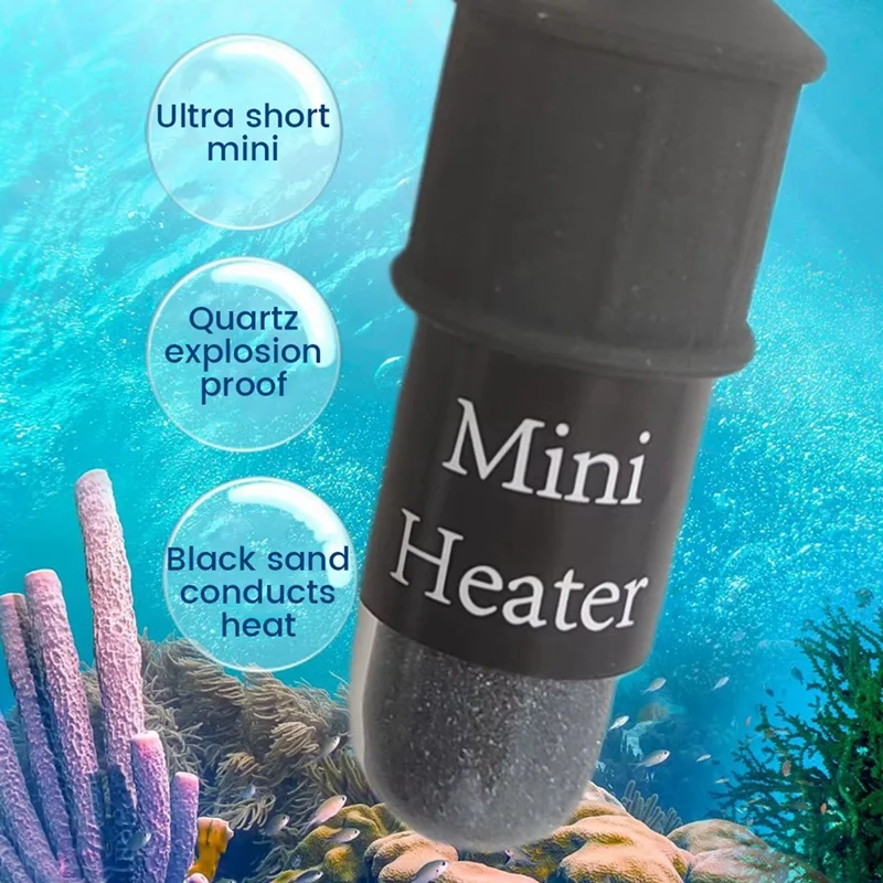 APPLIA-10W Mini Riscaldatore per acquario Riscaldatore per acquario Termostato Temperatura regolabile 5V/2A Riscaldatore per tartarughe Riscaldatore per serbatoio sicuro