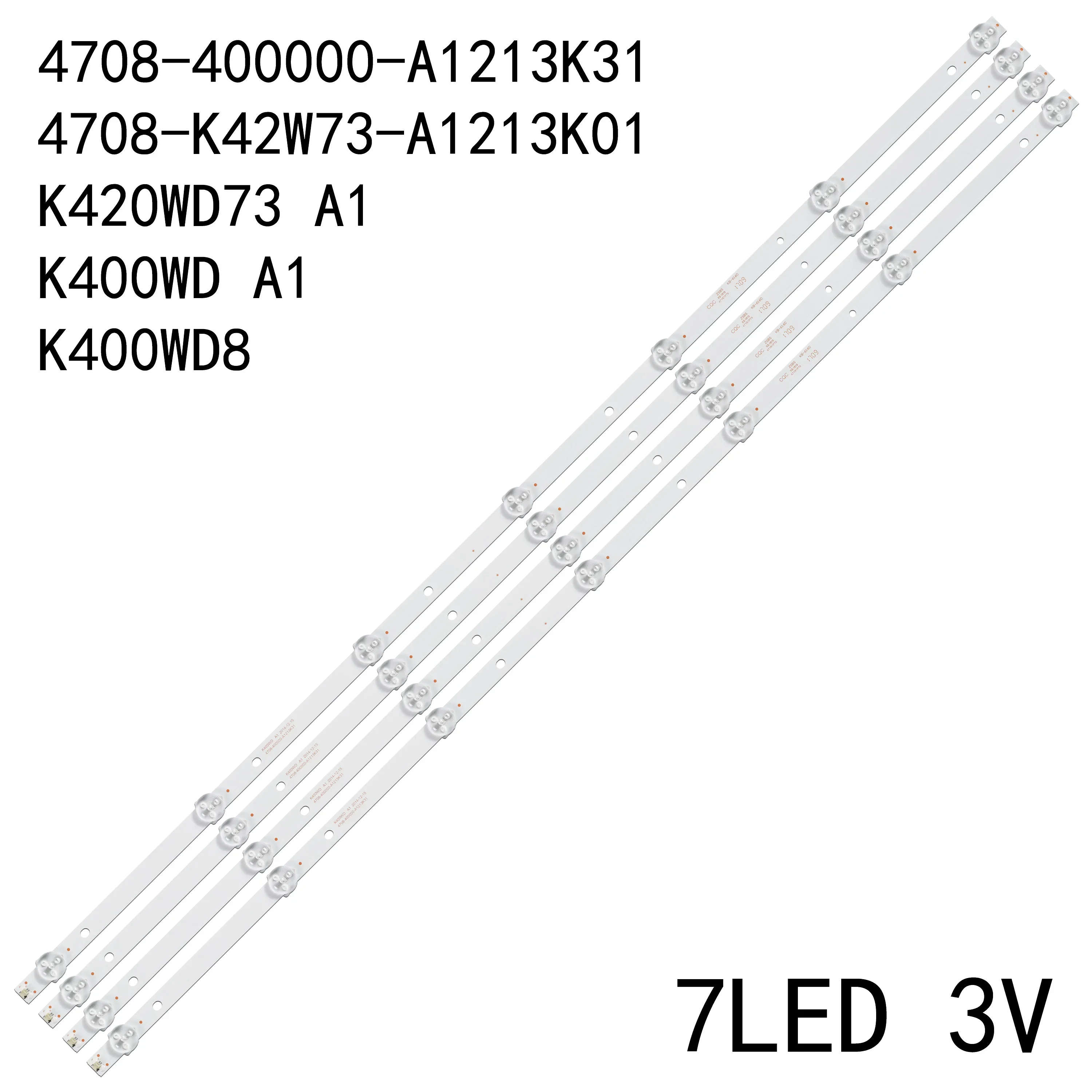 

4Pcs/Set LED Backlight Strip LE42E6850 LE42E1900 42PFT4001/60 42PFF5201/T3 42PUF6052/T3 K420WD73 A1 4708-K42W73-A1213K01 K420UDB