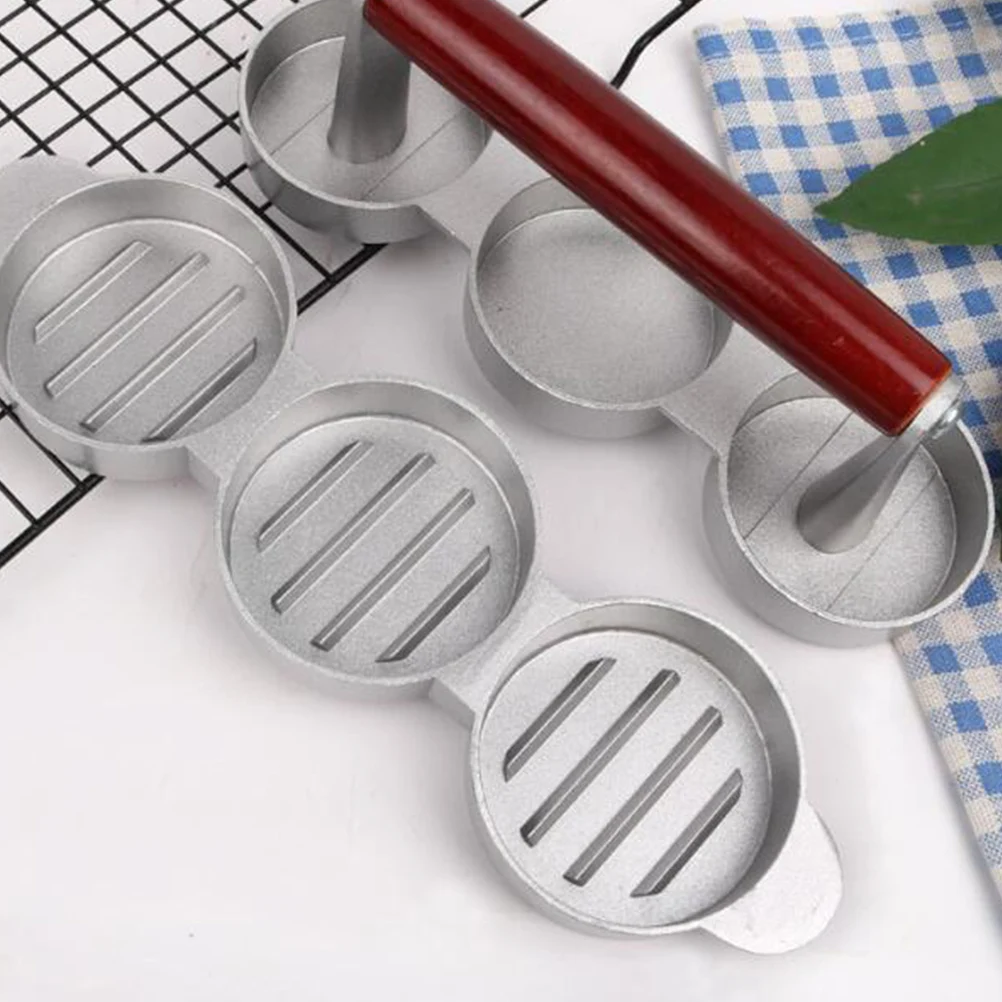 

Hamburger Press Mold Meat Tool Smasher Patty Shaper Household Non Stick Durable Aluminum Alloy Kitchen Bar Use