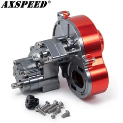 AXSPEED 48P All Metal Transmission Box Reverse Gearbox with Motor Gear Protective Cover for 1/10 RC Crawler Car Axial SCX10