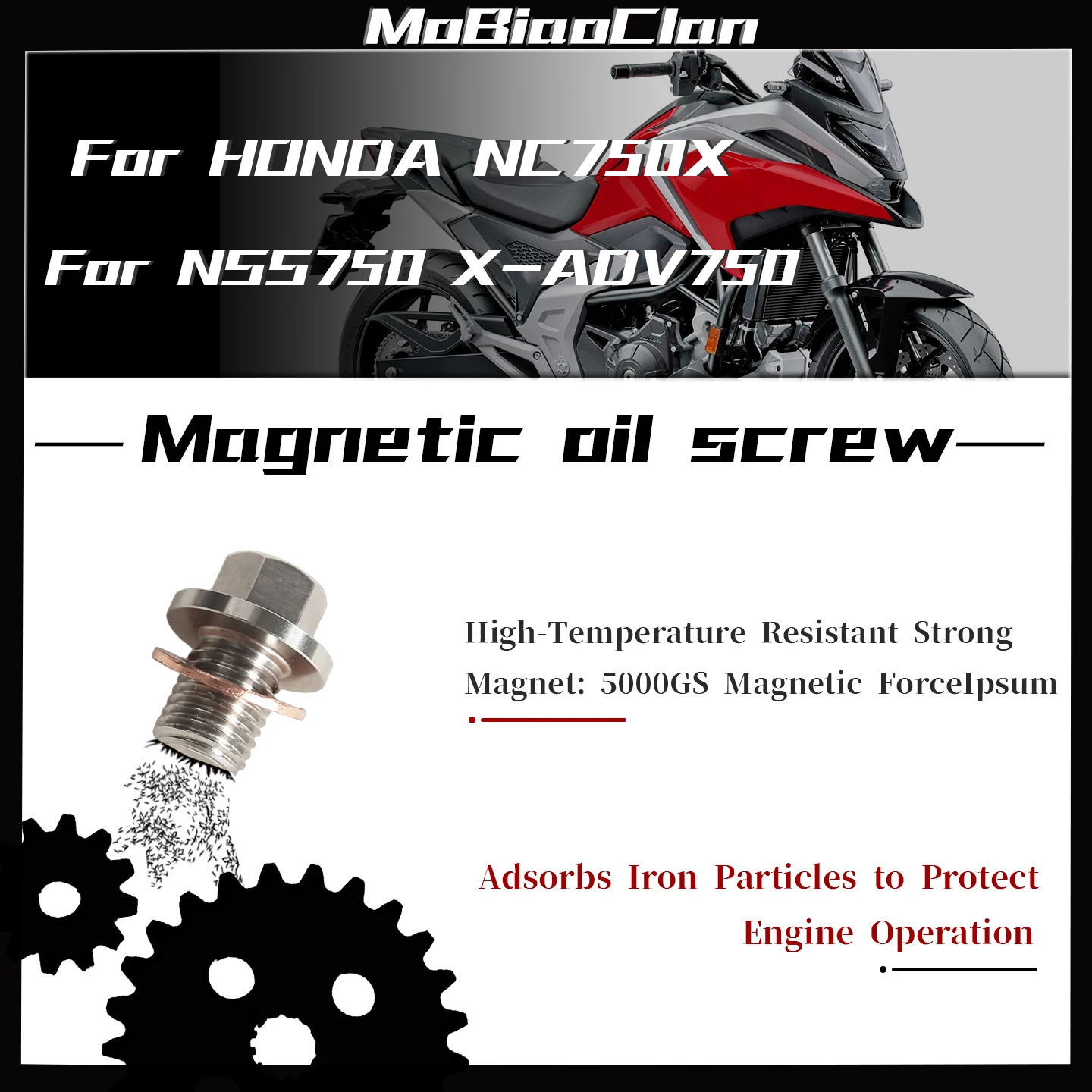 

For HONDA NC750X nc750x Stainless Steel Magnetic Oil Drain Sscrew X-ADV750 xadv750 XADV750 Oil Screw Motorcycle Accessories ﻿