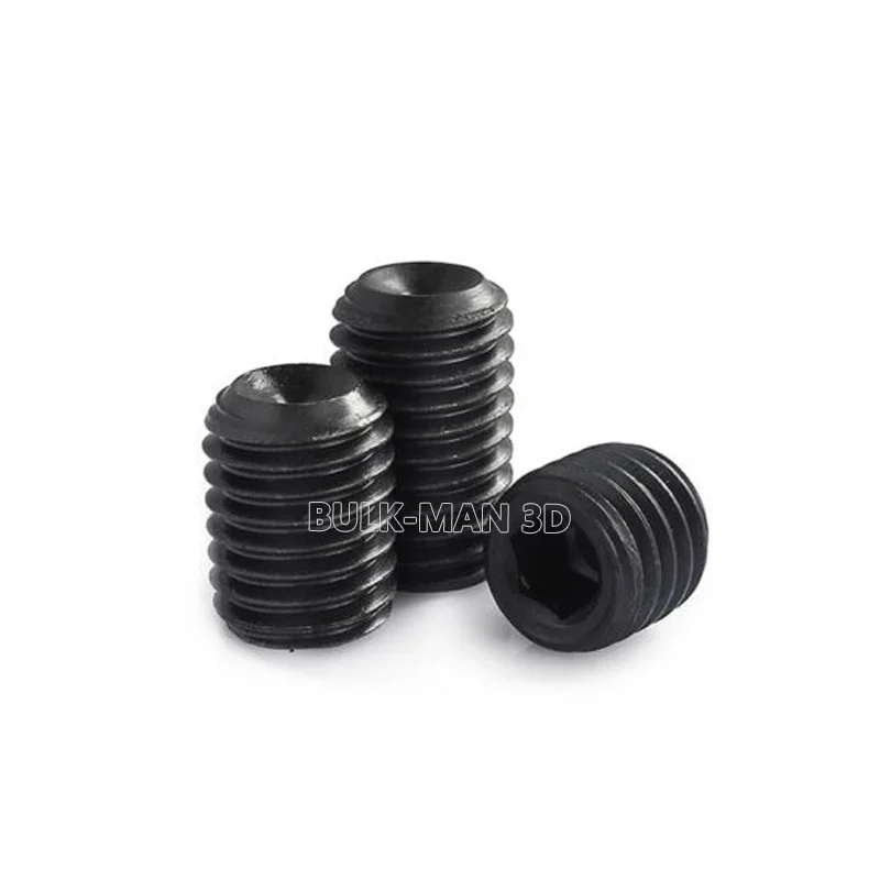 50pcs/Lot M3 M4 M5 304 Stainless Steel Black Carbon Steel Hex Hexagon Socket Cup Point Set Screw Grub Bolt