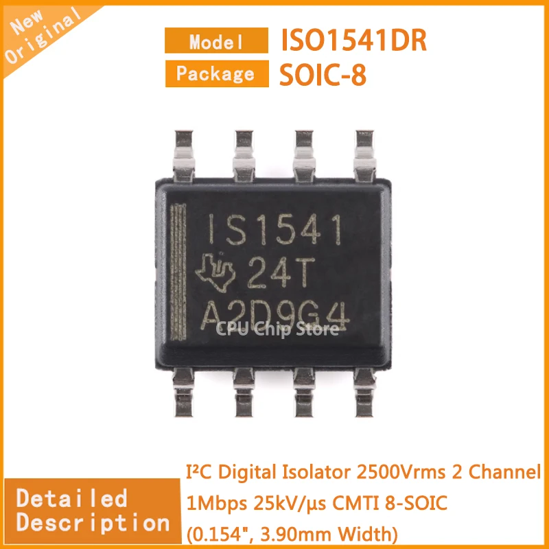 10Pcs/Lot  New Orig ISO1541DR  ISO1541  I²C Digital Isolator 2500Vrms 2 Channel 1Mbps 25kV/µs CMTI 8-SOIC (0.154