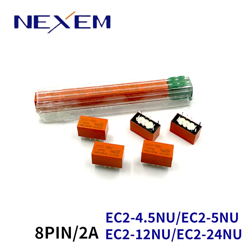 

5Pcs NEC Relay EC2-4.5NU EC2-5NU EC2-12NU EC2-24NU 8Pin 2A 5V 12V 24V Signal Relay