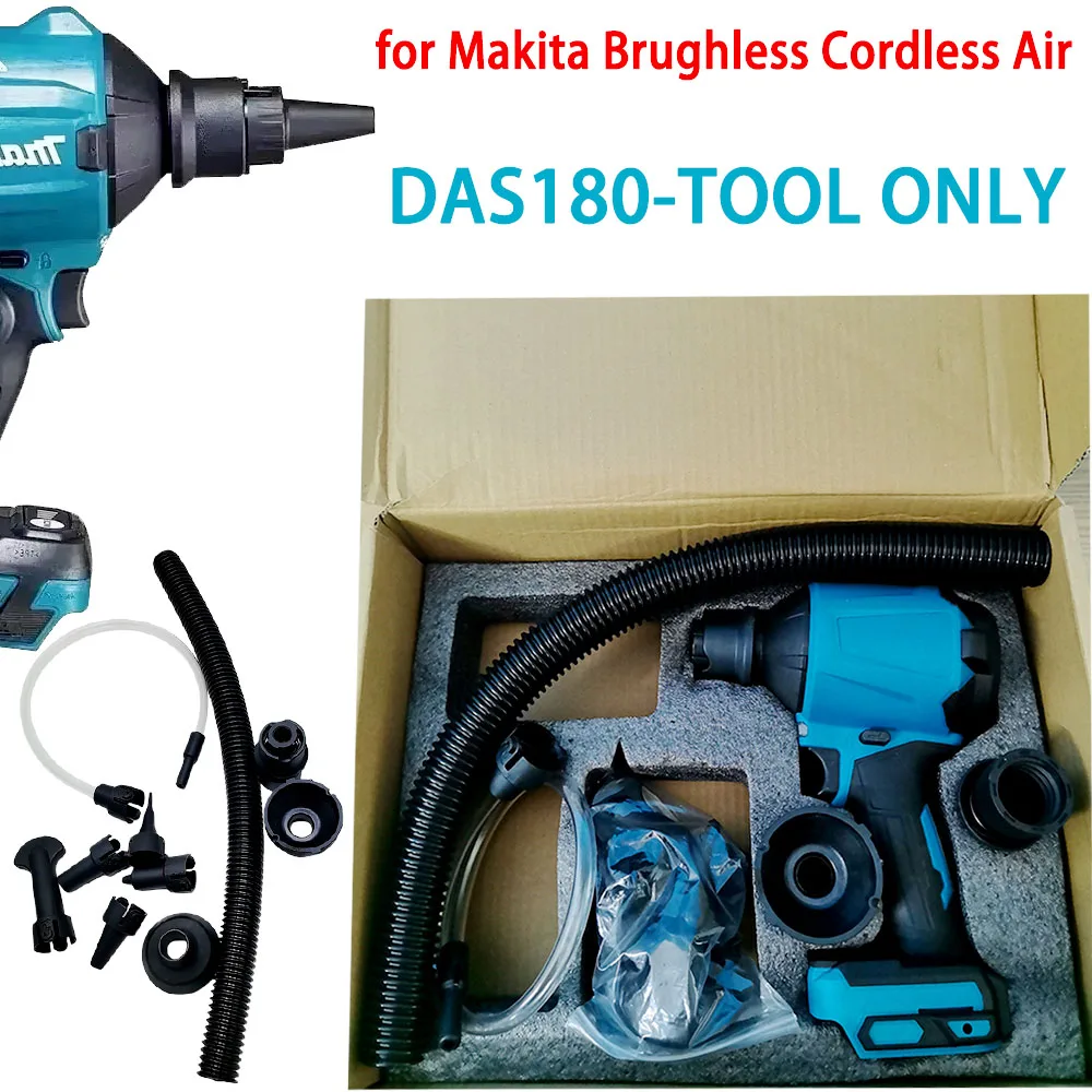 

For Makita DAS180 18V Brushless Cordless Air Blower Dust Removal Gun with Nozzle Multifunction Dusting Inflator Tool