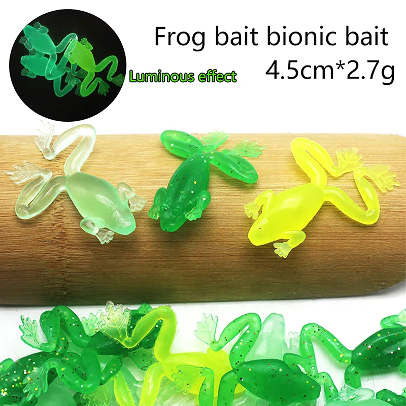 Thunderfrog Lua 2.7g4.5cm With Glow-In-The-Dark Effect Green Soft Frog Imitation Bait Soft Frog