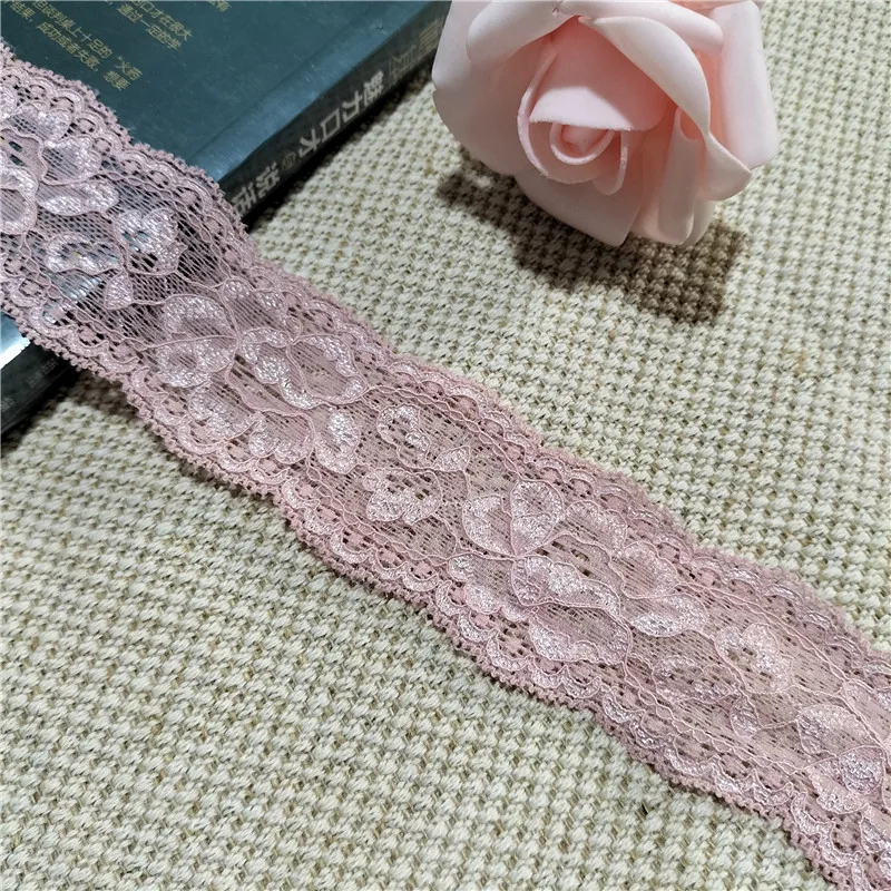 S2330-1 Pink 4.5CM Elastic Lace With Handmade Decorative Materials, Clothing Sewing Accessories