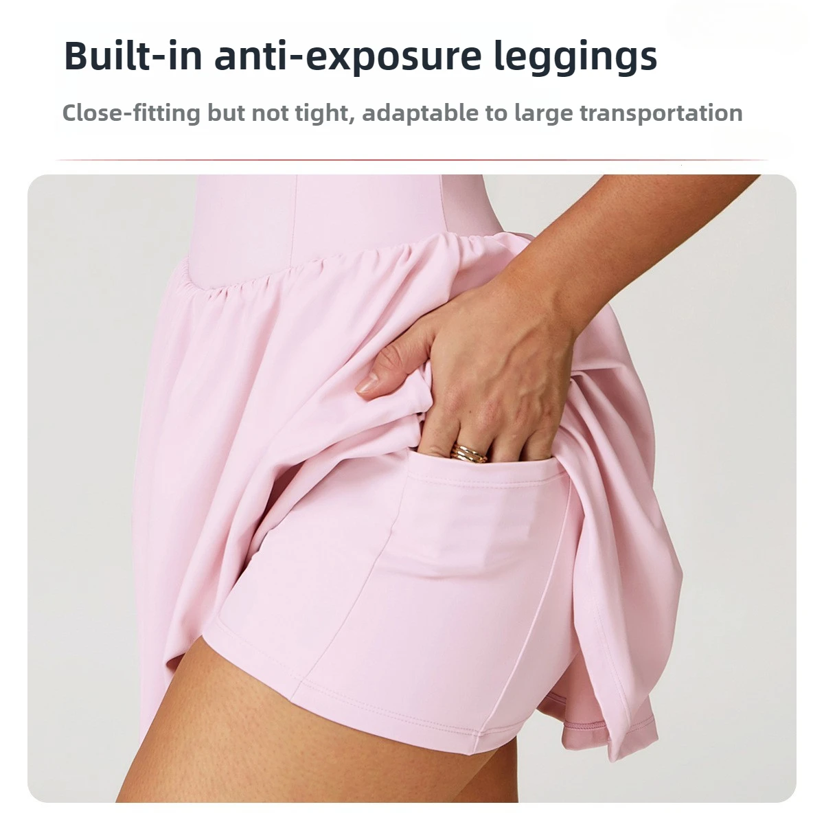 بدلة يوجا للصالة الرياضية للنساء، تنورة تنس رياضية للياقة البدنية، ياقة واقفة، مضادة للضوء، ملابس جولف كرة الريشة، ملابس كاجوال للياقة البدنية