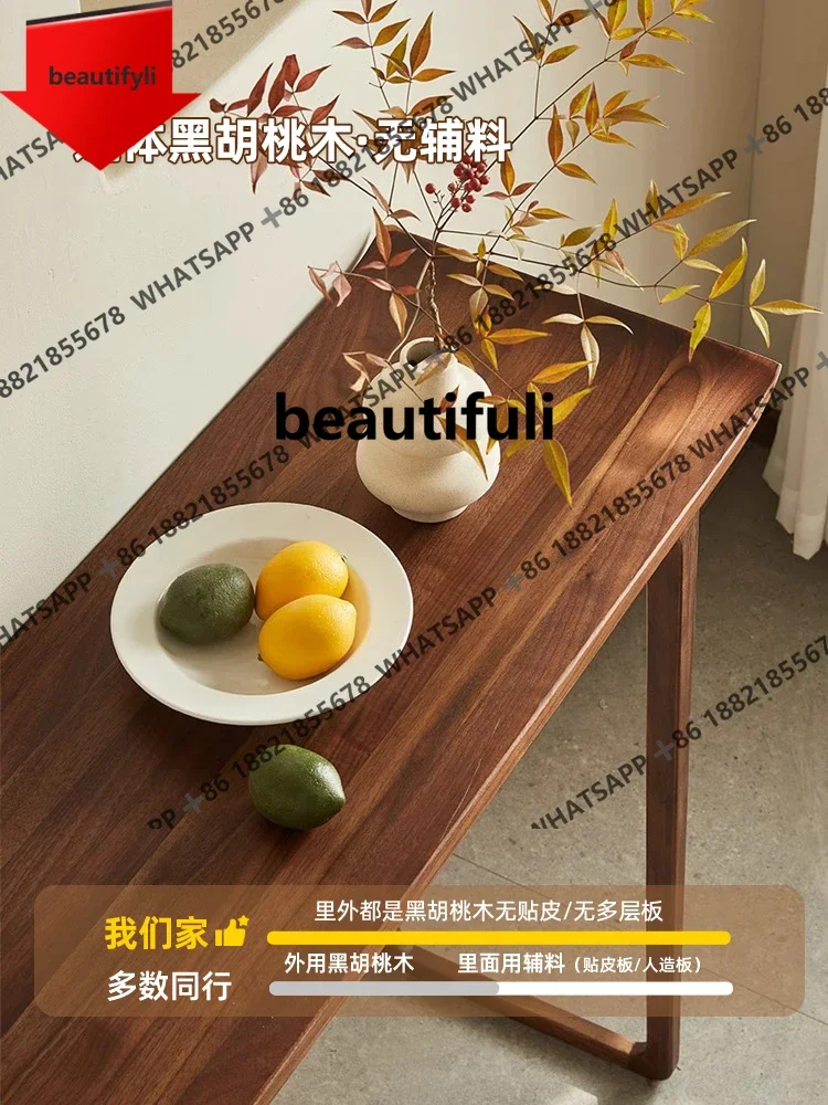 Q181  narrow table case New Chinese entrance storage table Solid wood strip case High foot supply table Entry entrance lll