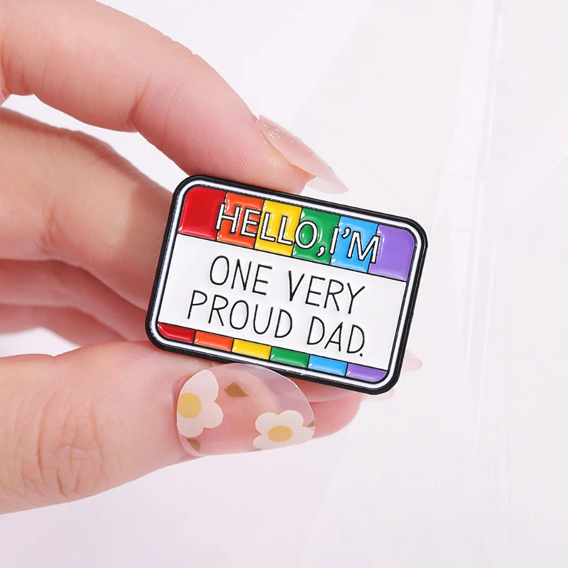 Emblemas De Lapela De Cor Do Arco-íris, Broche De Esmalte Arco-íris, Caixa De Jóias Arco-íris, Olá eu sou Super Gay, Personalizado, Sem Remorso