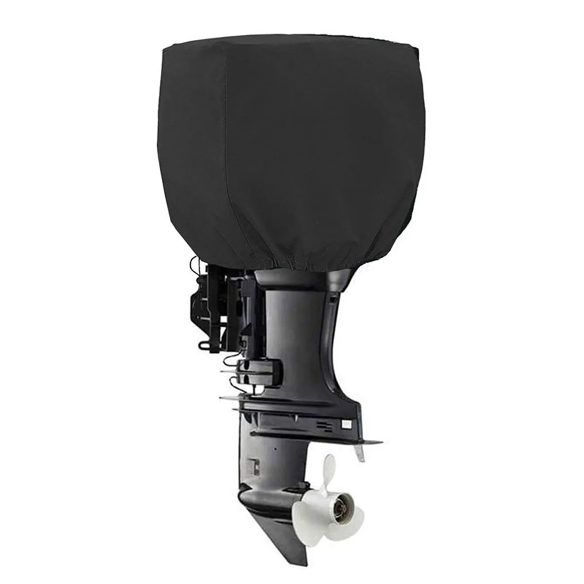 420D Silver-Coated Outboard Motor Protective Cover, Waterproof and Dustproof Motor Engine Half Cover, XL: 50-115HP