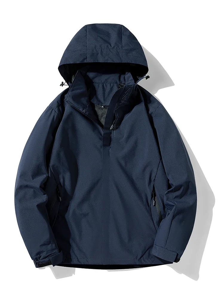 

Весенне-осенняя повседневная модная верхняя одежда, новая ветровка, мужская дышащая куртка, свободная спортивная уличная ветрозащитная водонепроницаемая куртка с капюшоном