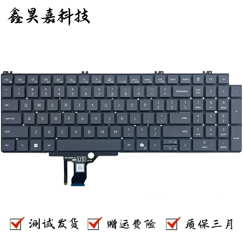 For Dell Pro Max 16 MC16250 MC16255 P136F Notebook Keyboard