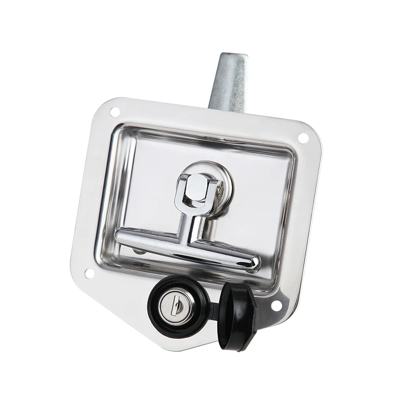 

High Polishing Truck RV Travel Trailer Folding T-Handle Tool Box Lock with Gasket 304 Stainless Steel T-Handle Latch