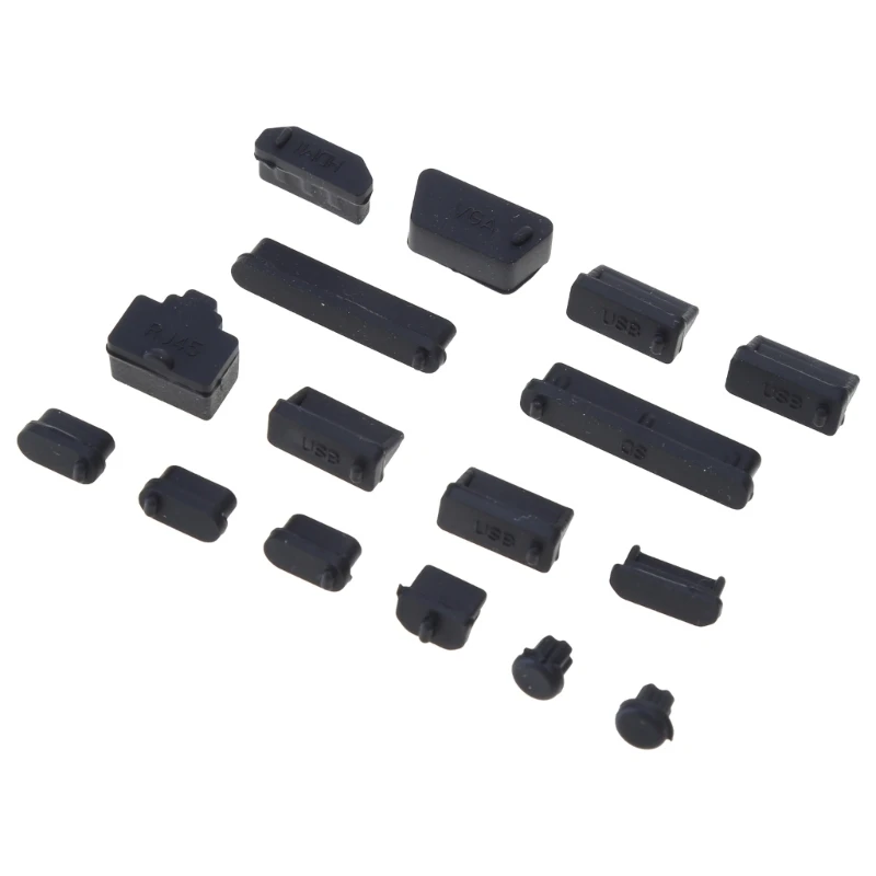 13 Chiếc Ổ Cắm Chống Bụi Silicon Mềm Cổng Dữ Liệu USB Bảo Vệ Bộ Laptop Dus Dropshipping
