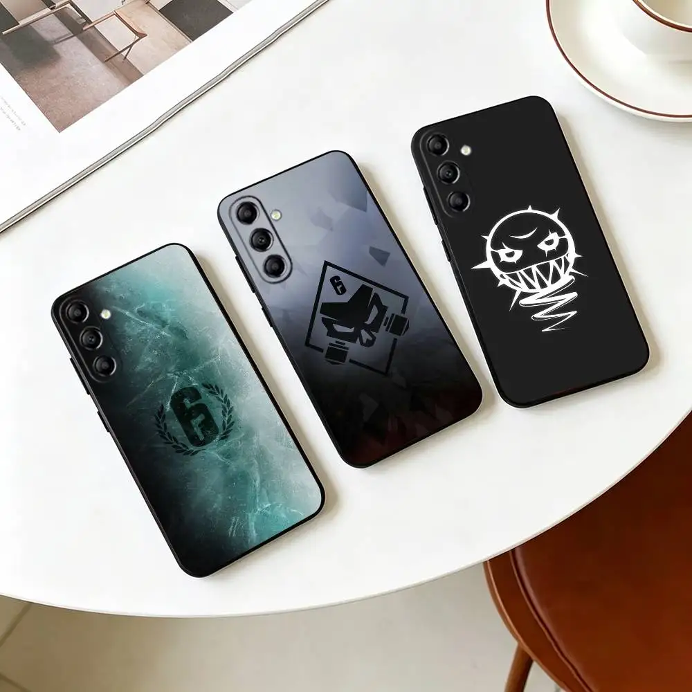 Графический чехол для телефона R-Rainbow Six Siege, черный, силиконовый, мягкий, для Samsung Galaxy A73, A72, A71, A70, A53, A52, A51
