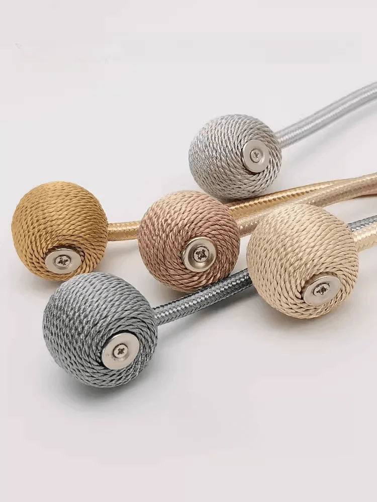 Creative Magnetic Ball Curtain Tiebacks with Earphone Design, Suitable for Living Room, Bedroom Furniture Decoration
