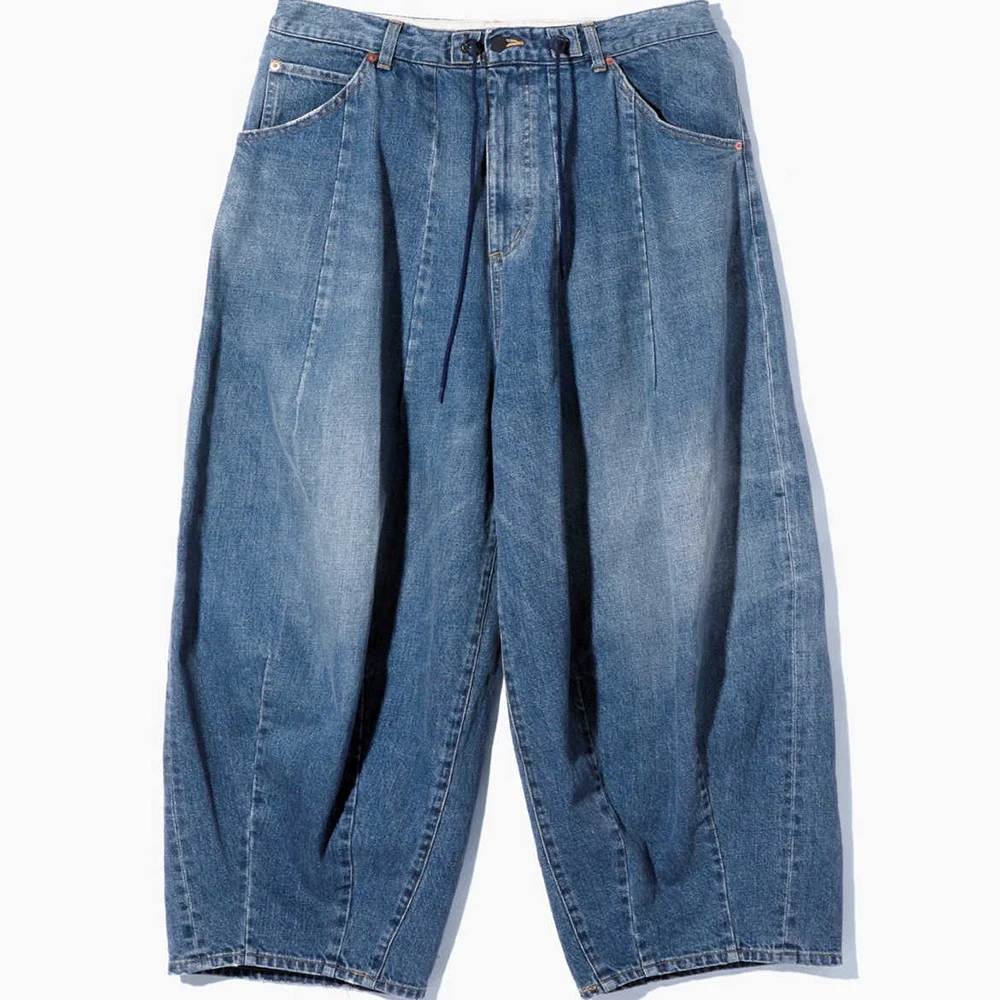 

25ss New Arrival Japanese Retro High-quality Washed Loose Wide Leg Balloon Denim Pants for Men