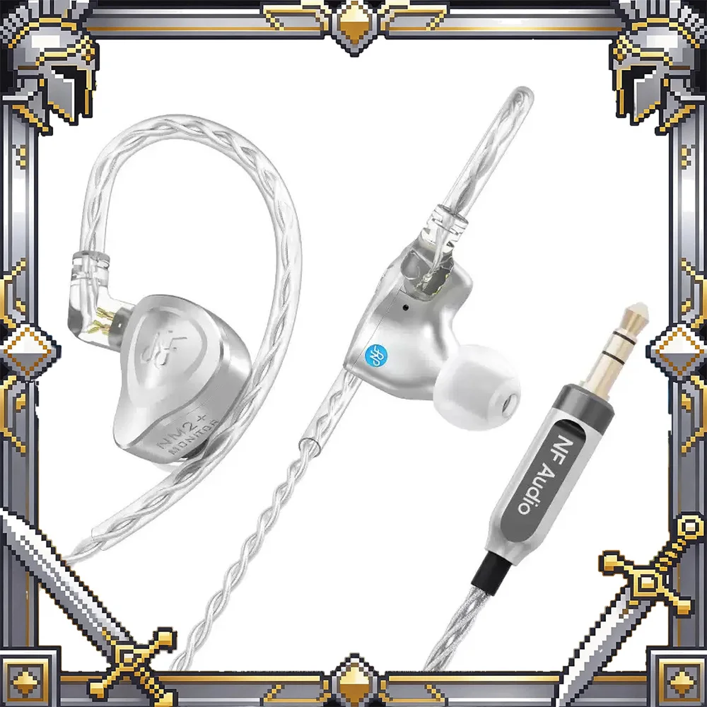 NF Audio NM2+ Écouteurs intra-auriculaires filaires à transducteur dynamique, moniteur de scène professionnel HiFi, idéal pour offrir en cadeau.