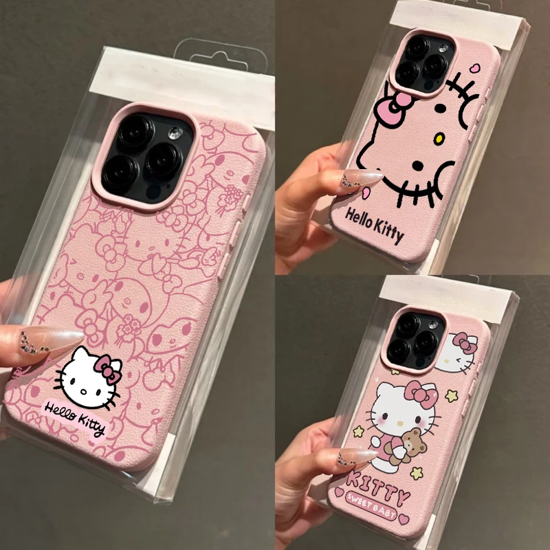 

Cute Pink Hello Kitty Face Phone Case For OPPO A18 A38 A58 A78 A98 A79 A60 A35 A15S A55 A54 A57 A36 A16 A17 A16K A73 Cover