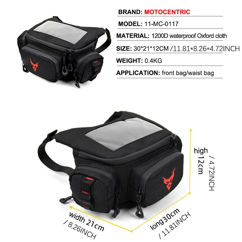 Large Capacity Motorcycle Front Bag Waterproof Motocross Cycling Navigation Bag Touchscreen Moto Bag For Vespa 150 TMAX 530 560