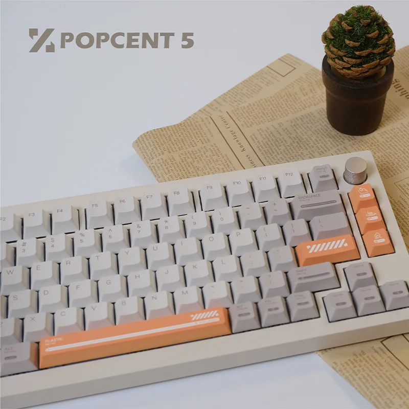 

143-клавишные POPCENT 5, вишневый профиль, термосублимационная магнитная ось, набор колпачков для клавиш PBT для механической клавиатуры MX Switch
