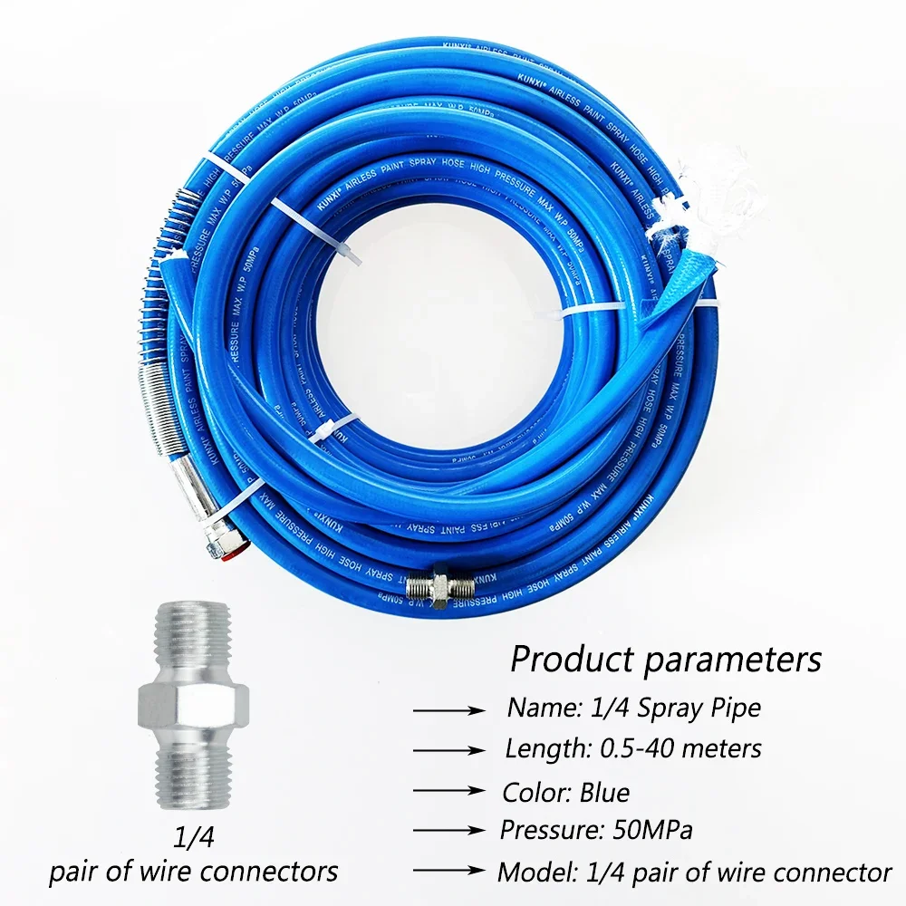 Tuyau de pulvérisation haute pression et raccord fileté 1/4, longueur allant de 1/4 à 40 mètres, 0.5