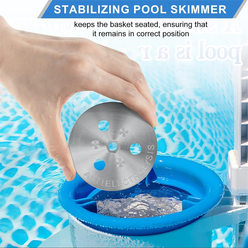 104-A Anti-Electrolysis Zinc Anode Weight for Salt Swimming Pool, Pool Skimmer Basket Sacrificial Anode for Cathodic Protection