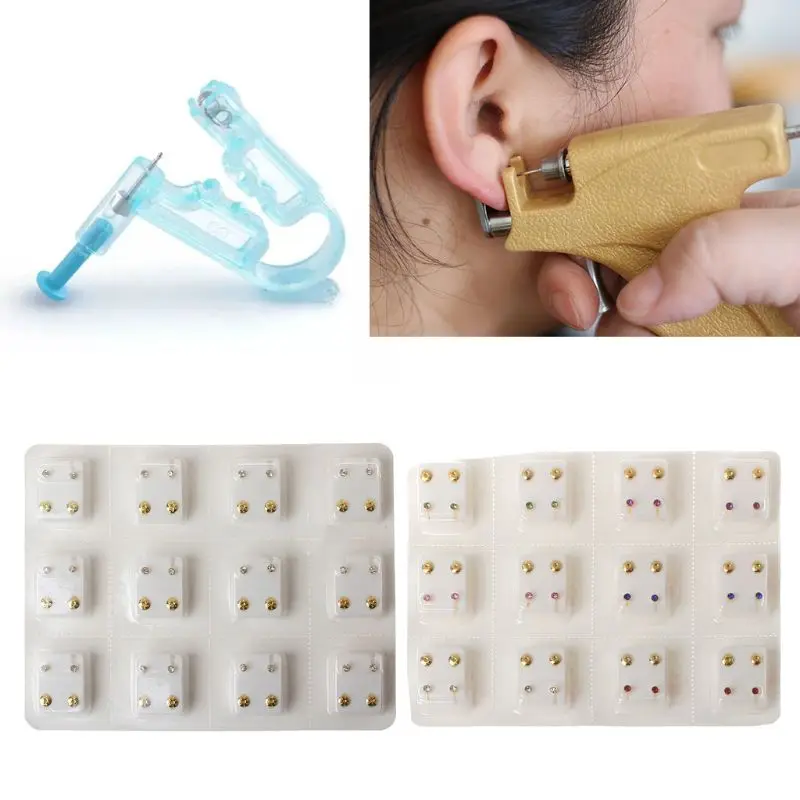 

12 Pairs Stud Earrings Cryatal Hypoallergenic Earrings for Women Girls Sensitive Ears Surgical Cartilage Earring Jewelry