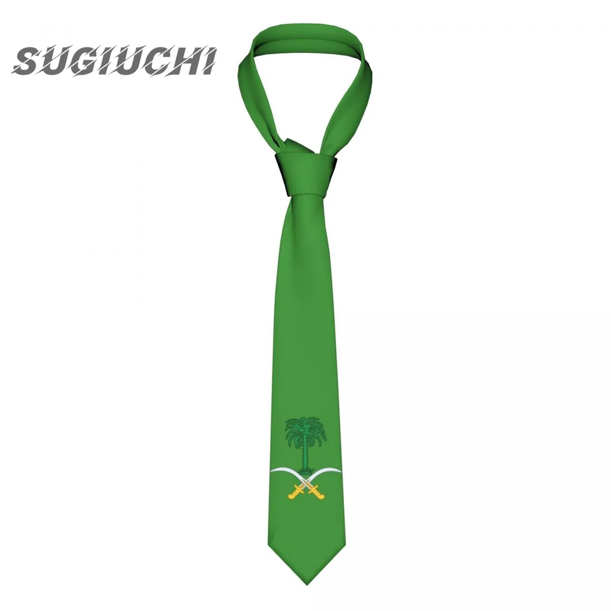 Emblem Of Saudi Arabia Neck Ties For Men Women Casual Plaid Tie Suits Slim Wedding Party Necktie Gravatas