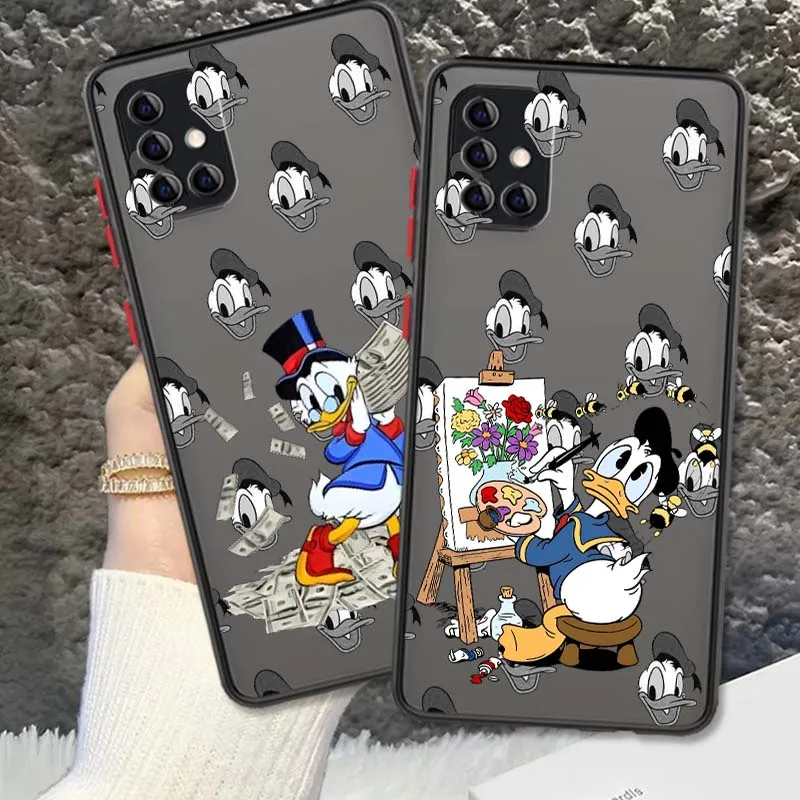 

Interesting Donald Duck Art For Samsung A73 A72 A71 A55 A54 A53 A52 A51 A35 A25 A15 A14 5G Frosted Translucent Phone Case
