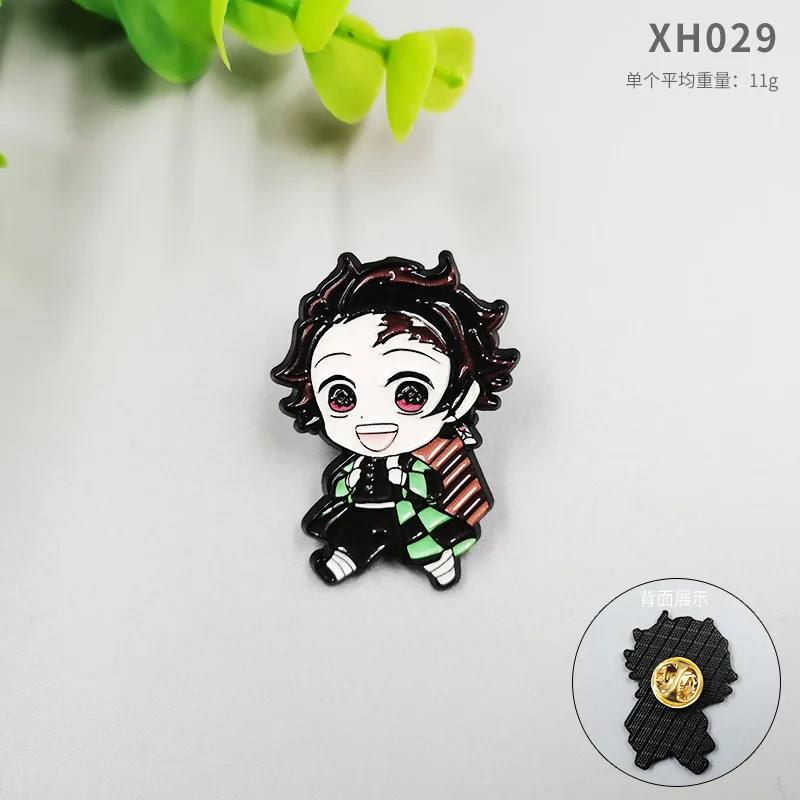 Anime Demon Slayer Enamel Pin Tanjiro Kamado Nezuko Brooches Lapel Badges Backpack Cosplay Accessories Christmas Halloween Gifts