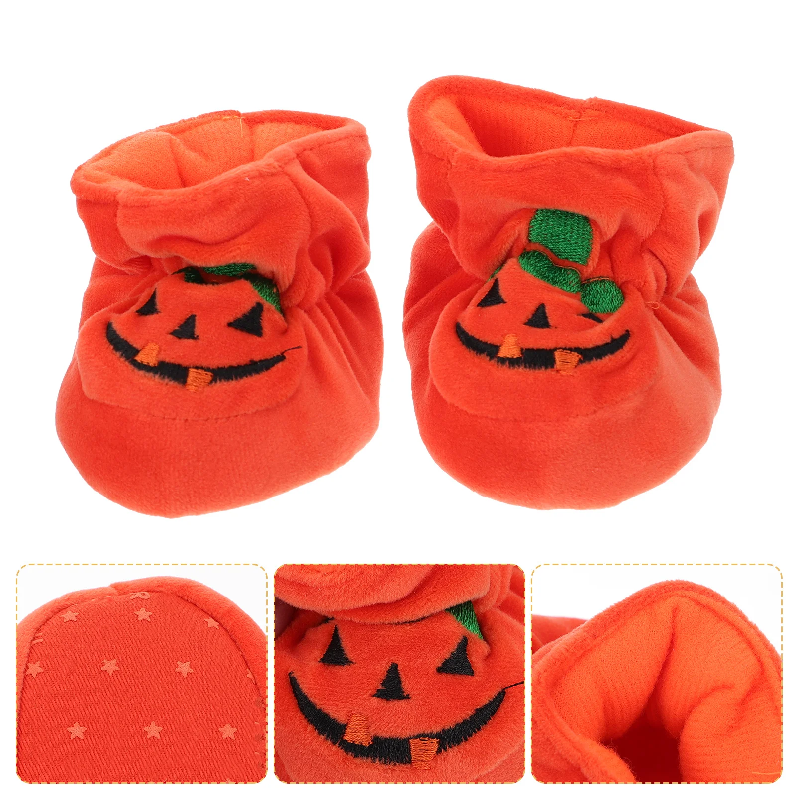 1 زوج الرضع طفل الجوارب عدم الانزلاق هالوين اليقطين سرير أحذية الوليد خفيفة الوزن لينة الدافئة الأحذية سرير الأحذية