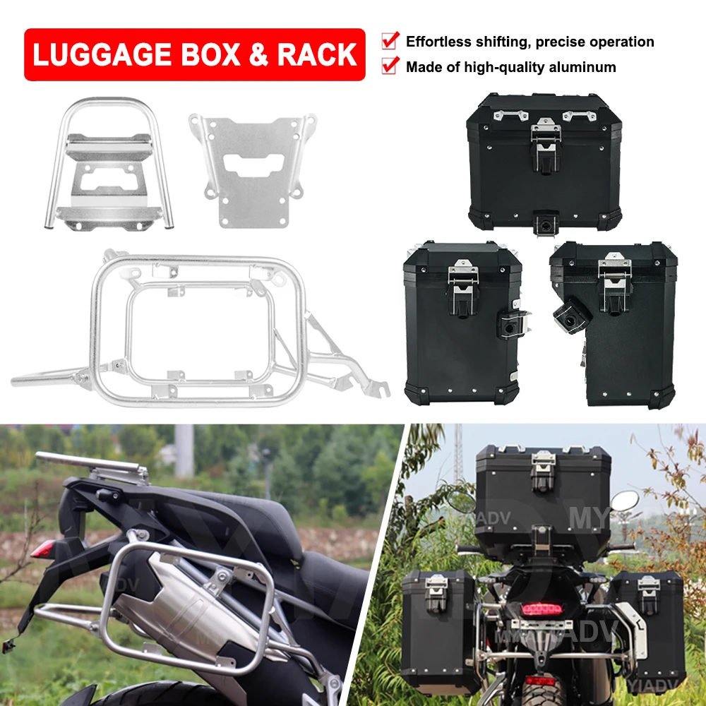 

Motorcycle Pannier Top Case Aluminum Box Luggage Rack For Tiger 1200 GT Rally Pro 2022-ON Tail Trunk Side Box Saddlebag Bracket