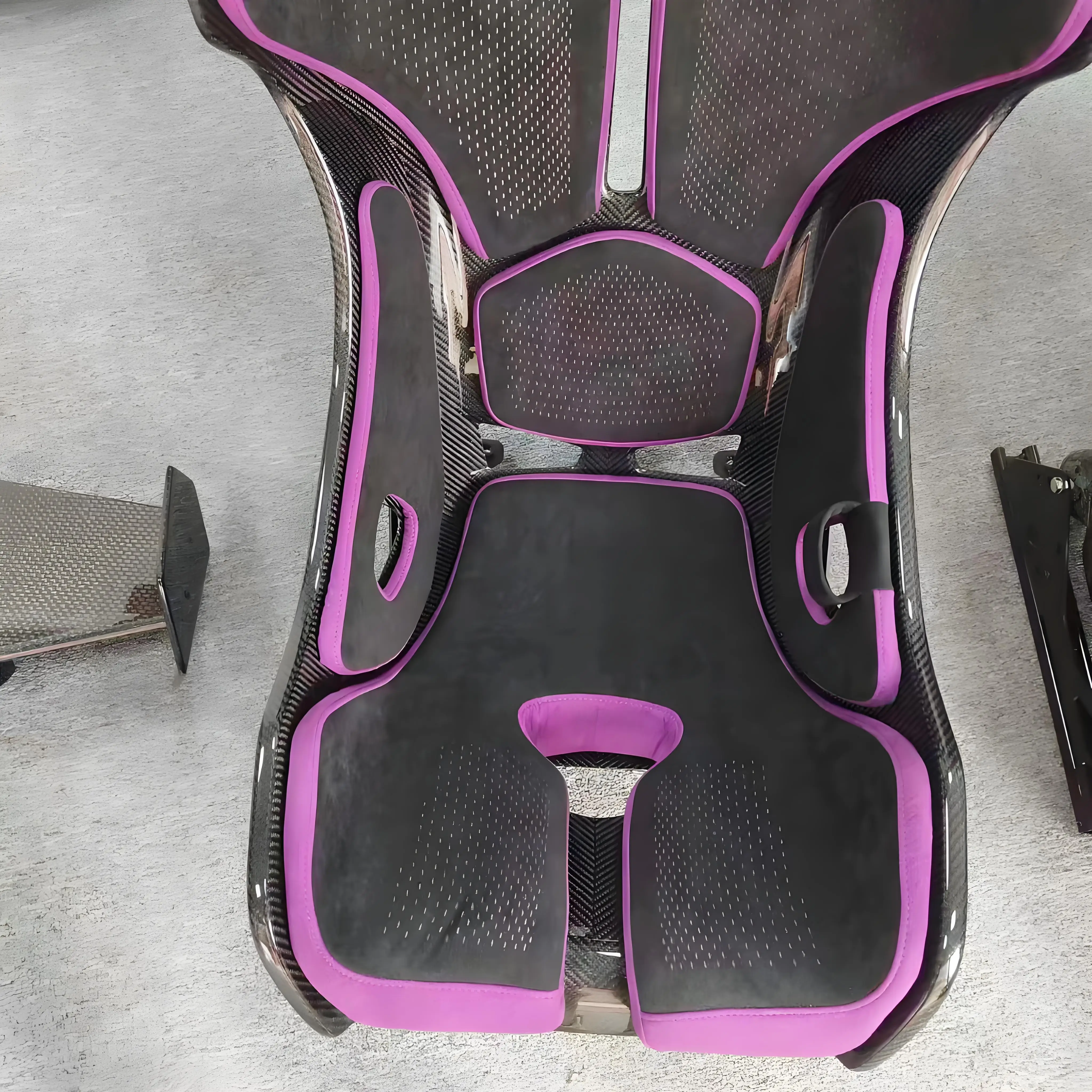 DOS New Design Racing Bucket Seat Cover Carbon Fiber Single Universal Car Seat For McLaren 570S 650S 720S P1 Models