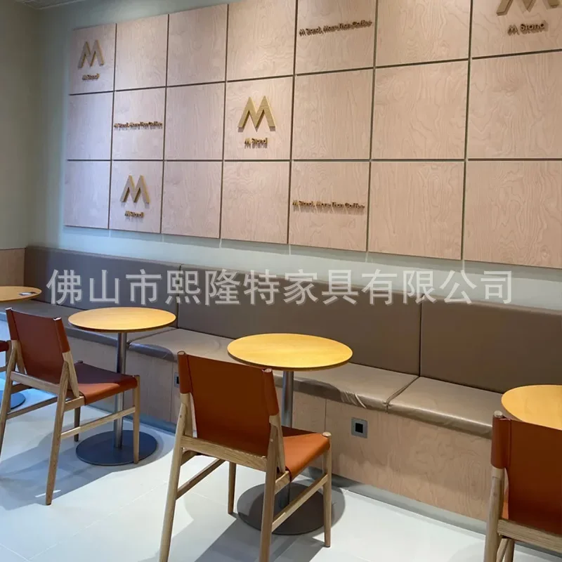Fusion Restaurant Cafe Chair Leisure Drink Teahouse Restaurant Bookstore Qingba Milk Tea Shop Sofa Card Seat Table and Chair