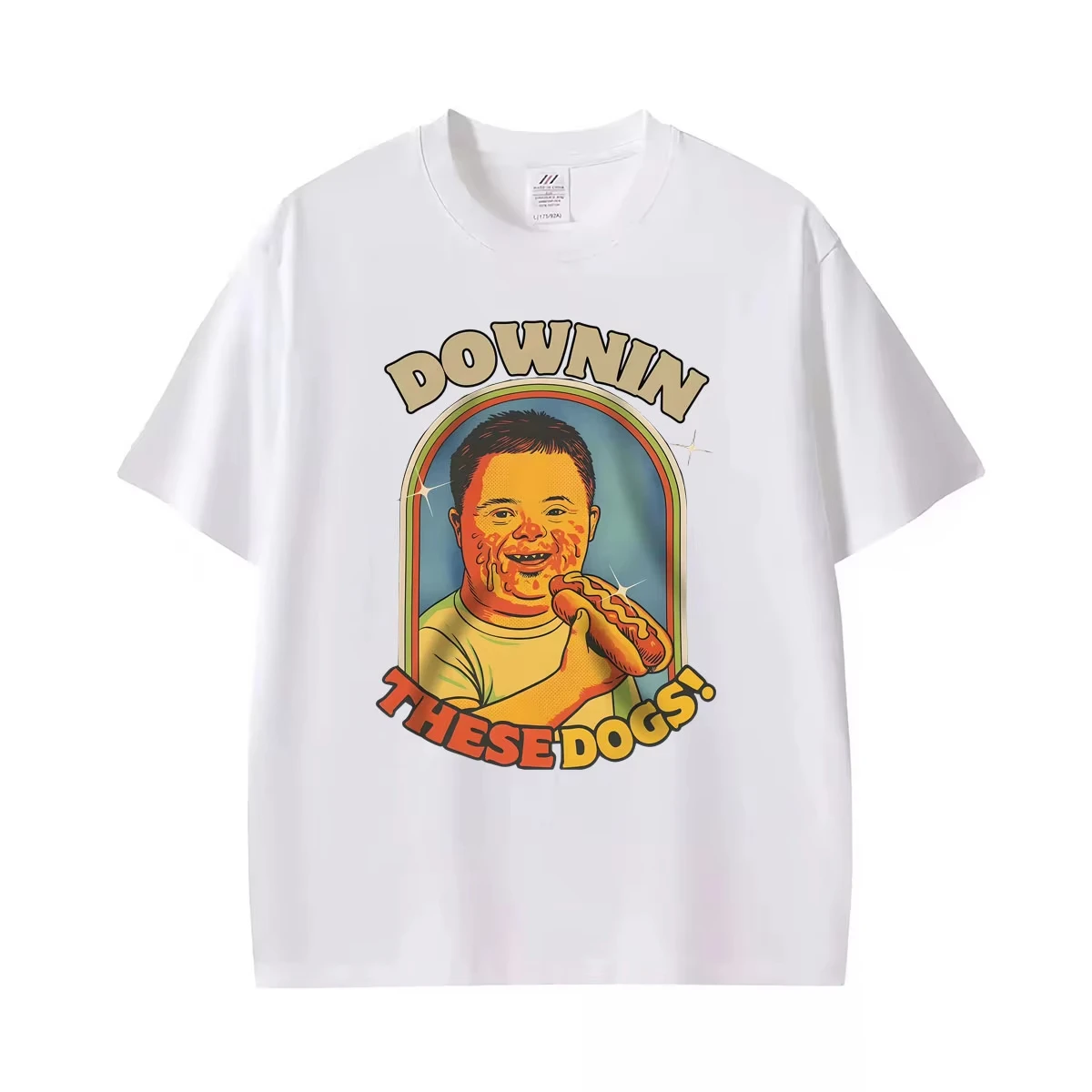 Downin These Dogs Funny Hot Dog Meme Graphic Tee Shirt Men Women Fashion Humor Oversized T-shirt Summer Tops 100% Cotton T Shirt