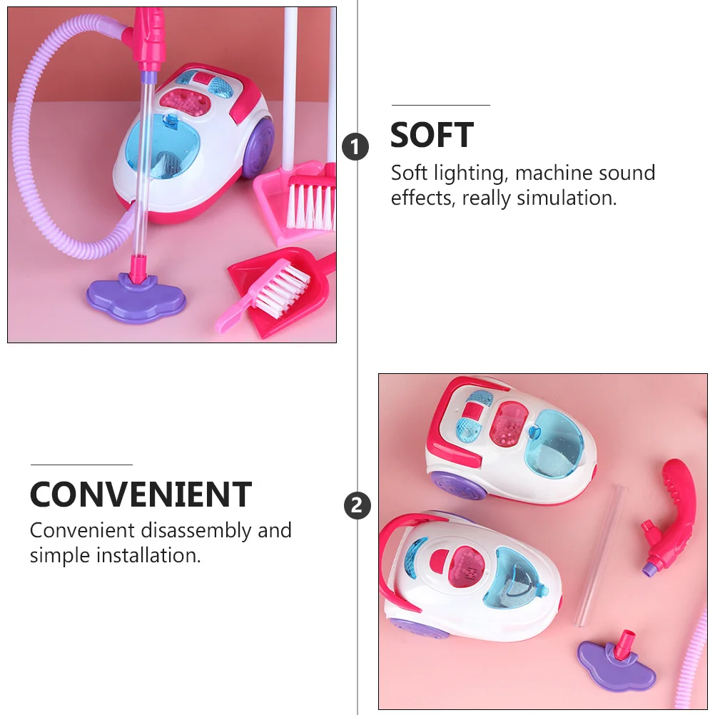 مجموعة واحدة من أدوات مسرح المكنسة الكهربائية للأطفال، إضاءة صوتية، مادة ABS متينة، حواف مستديرة، سهلة التركيب