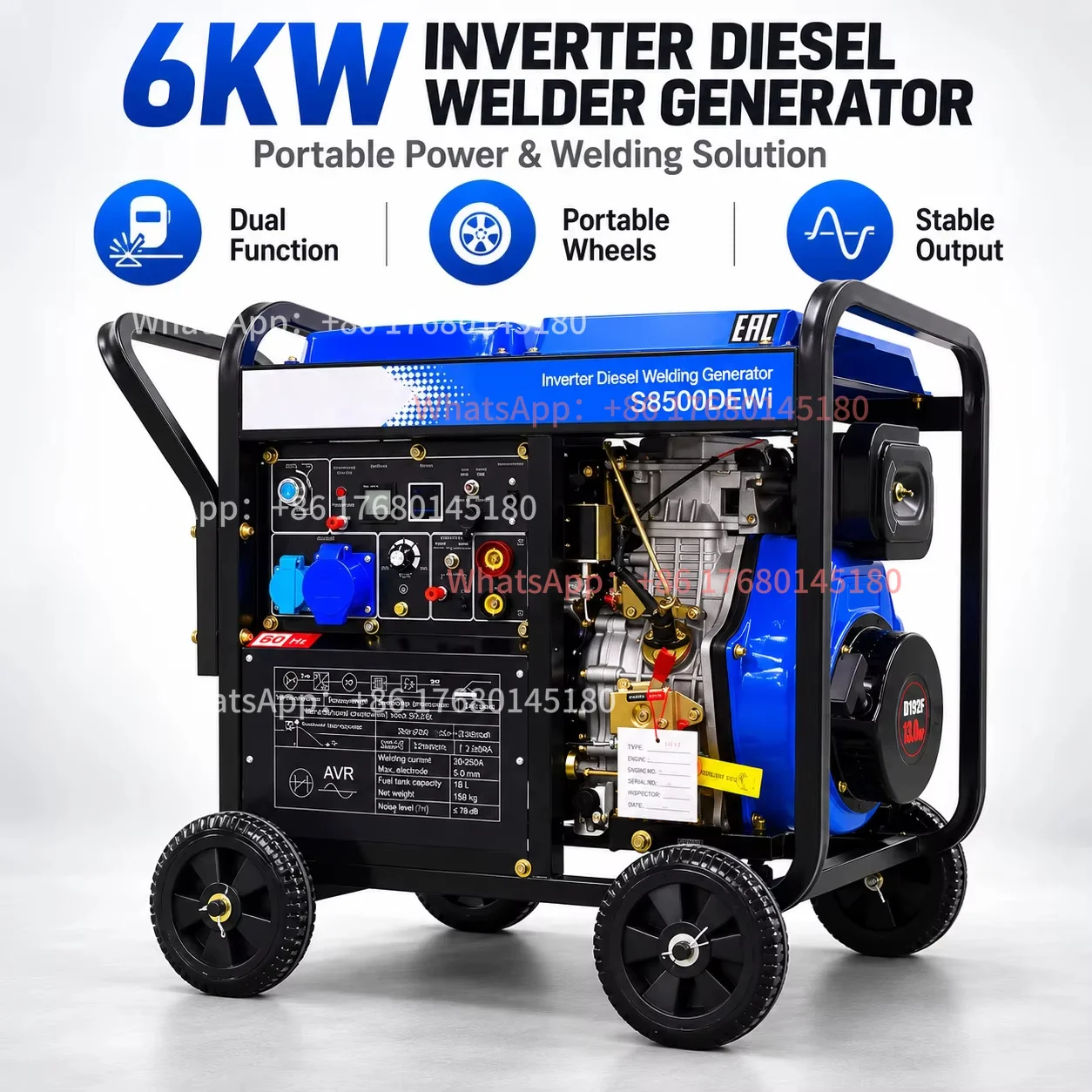 6KW inverter diesel welding ge - Portable Welding Generator ulasan dan harga