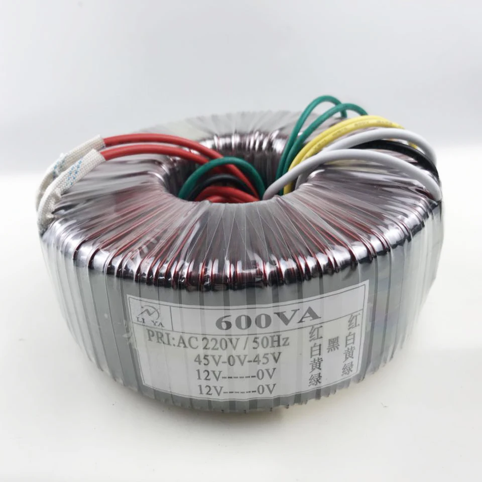 

600W toroidal transformer 220V to dual 45V single 12V single 12V power amplifier transformer pure copper power supply