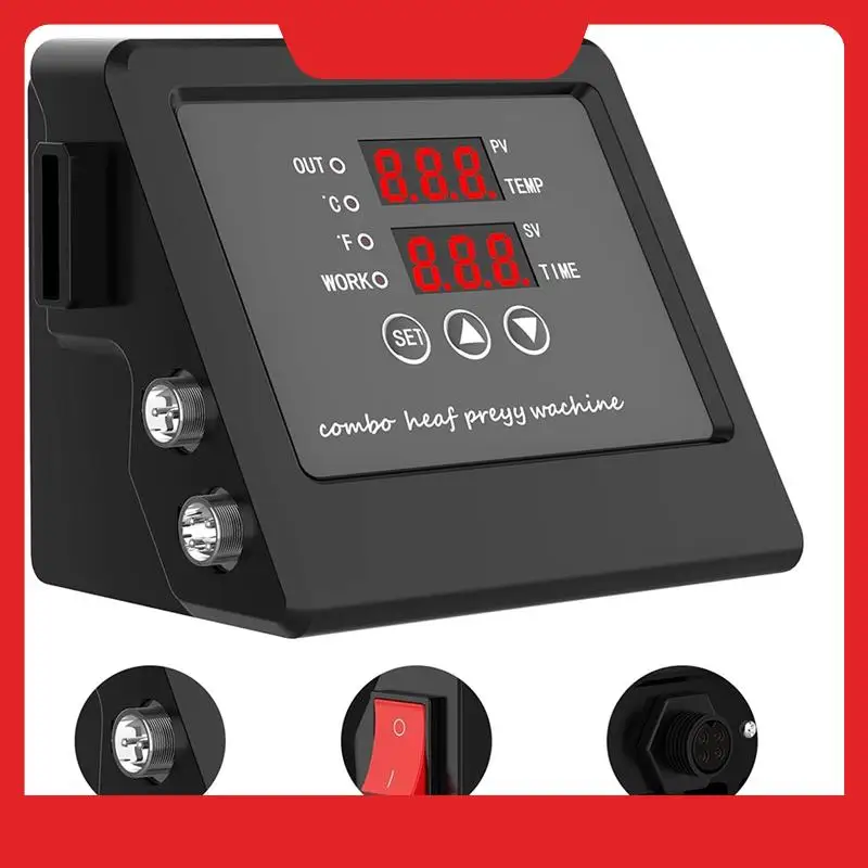 A32HOT-For Heat Press Machine Multi-Functional Heat Press Machine Control Box Digital Box LED Controller For T-Shirts US Plug