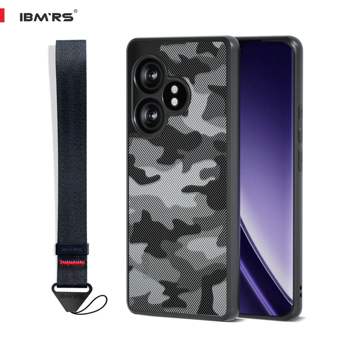 

for realme GT Neo6/GT Neo6 SE/GT 6T/GT 6 Case with Wrist Strap, Military Camo Protective Hard Case for Daily Use