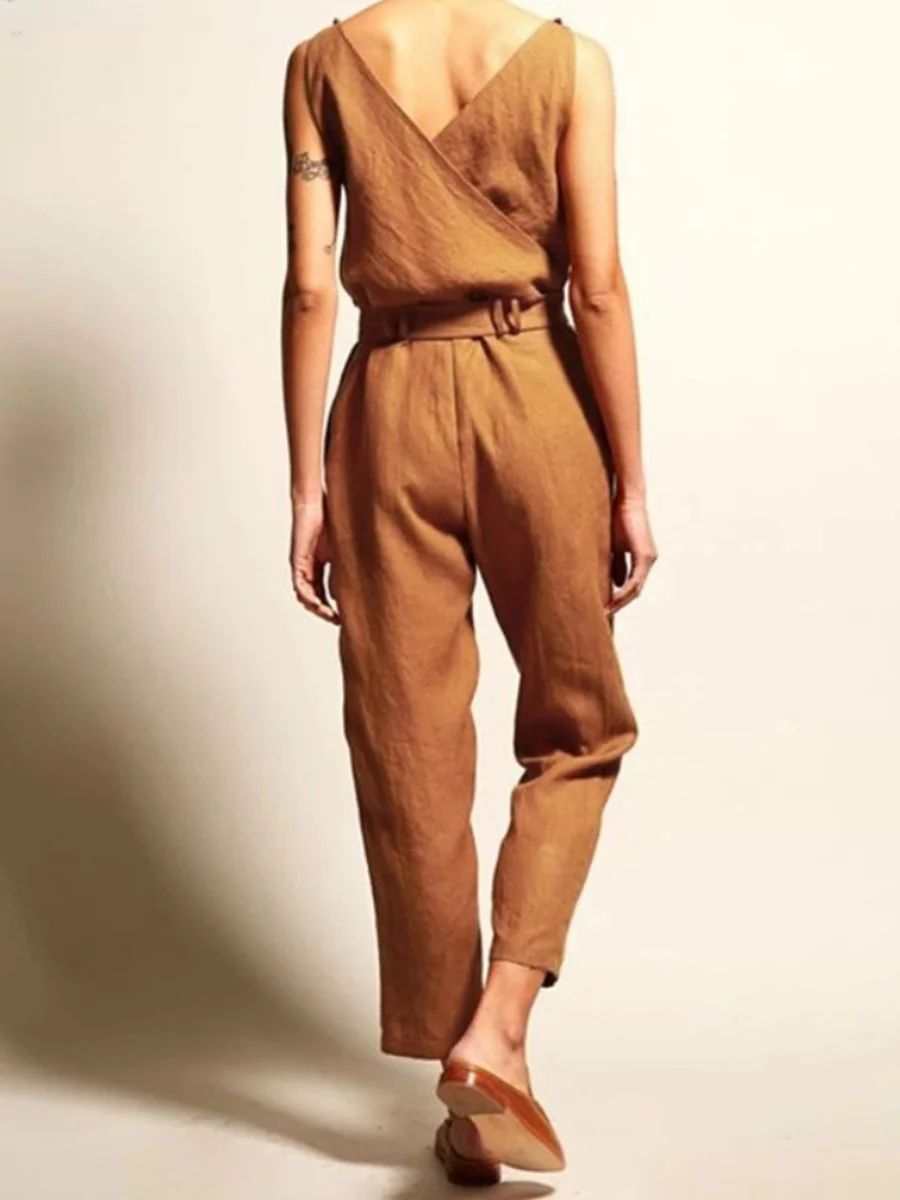 Combinaison de travail décontractée pour femmes, combinaison taille haute, pantalon Long de rue, Design Simple, ensemble Dr pour l'automne