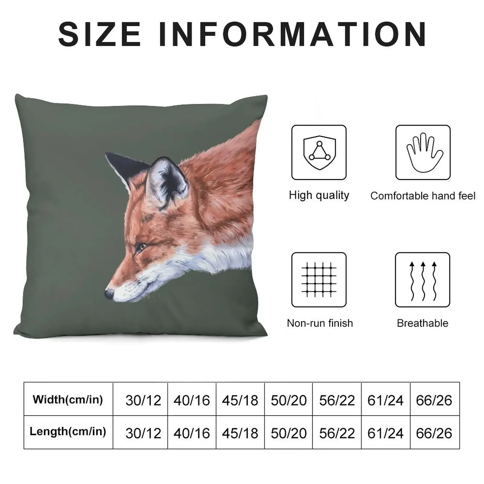 Fox no.2 by Julie Jones Throw Pillow luxury home accessories Sofa Cushions Covers Decorative pillow case pillow