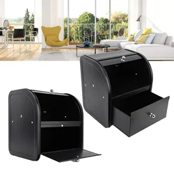 Bread Storage Box Double Layer Metal Bread Box Black Stylish Multifunctional Carbon Steel Space Saving for Bedroom for Kitchen